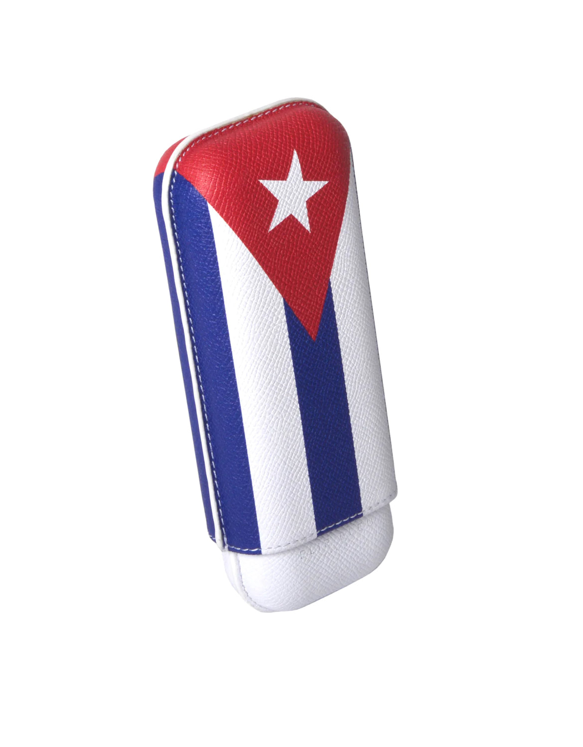 Elie Bleu - Cuban Flag 2 Cigar Leather Case