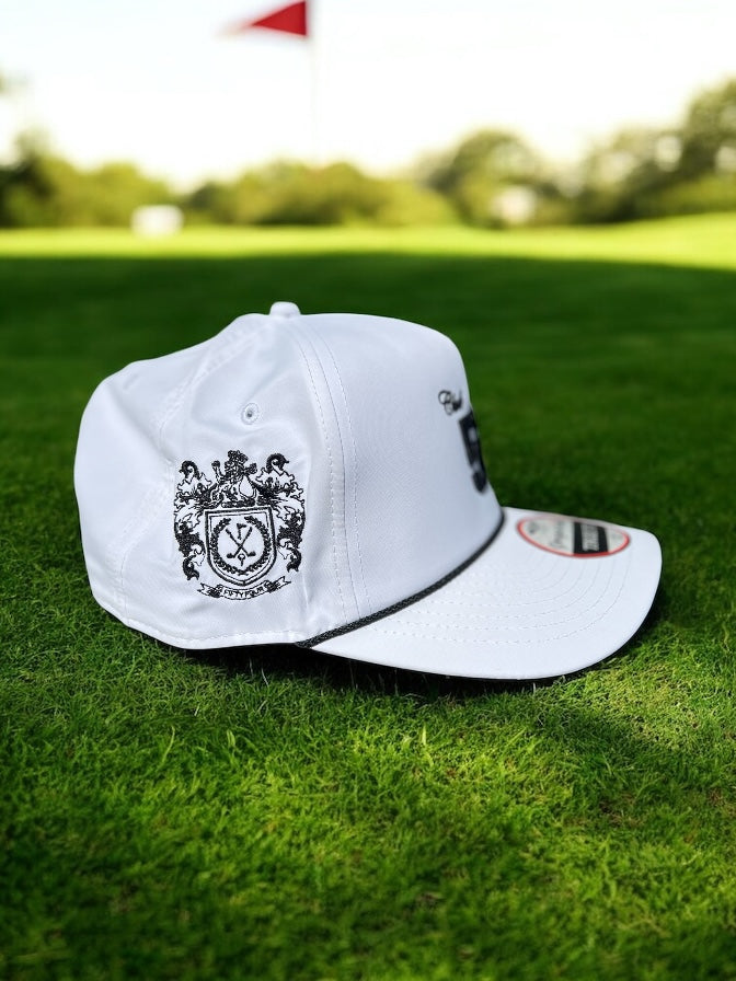 Club 54 - Block Text Performance Hat White/Black Rope