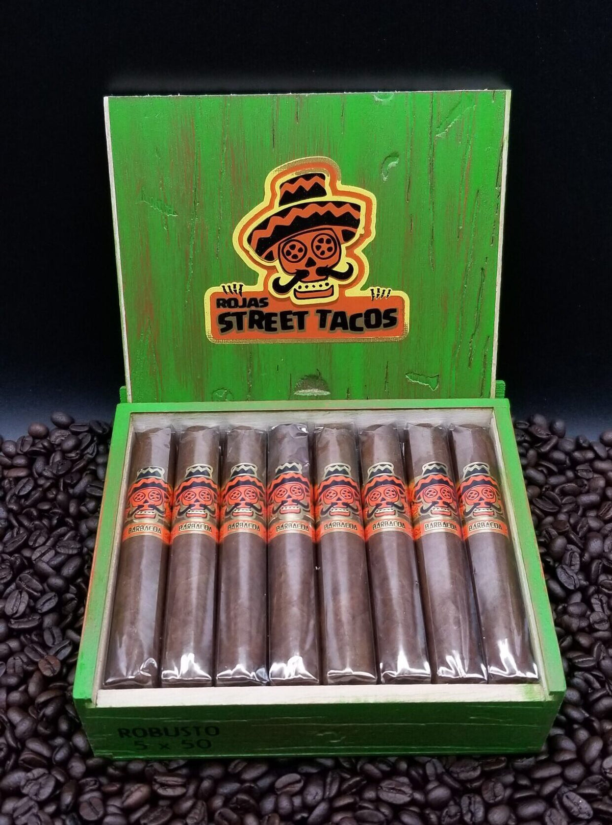 Rojas Street Taco Robusto cigars supplied by Sir Louis Cigars