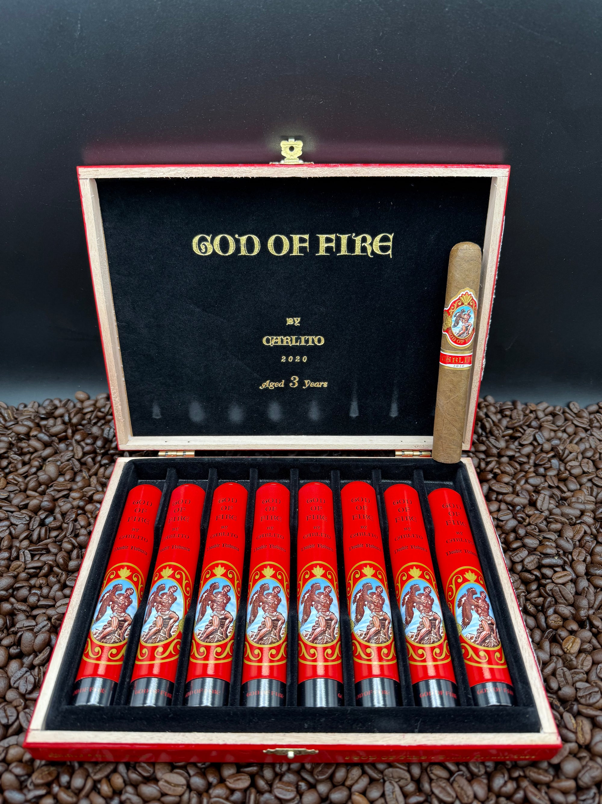 Prometheus - God of Fire by Carlito Double Robusto Tubo