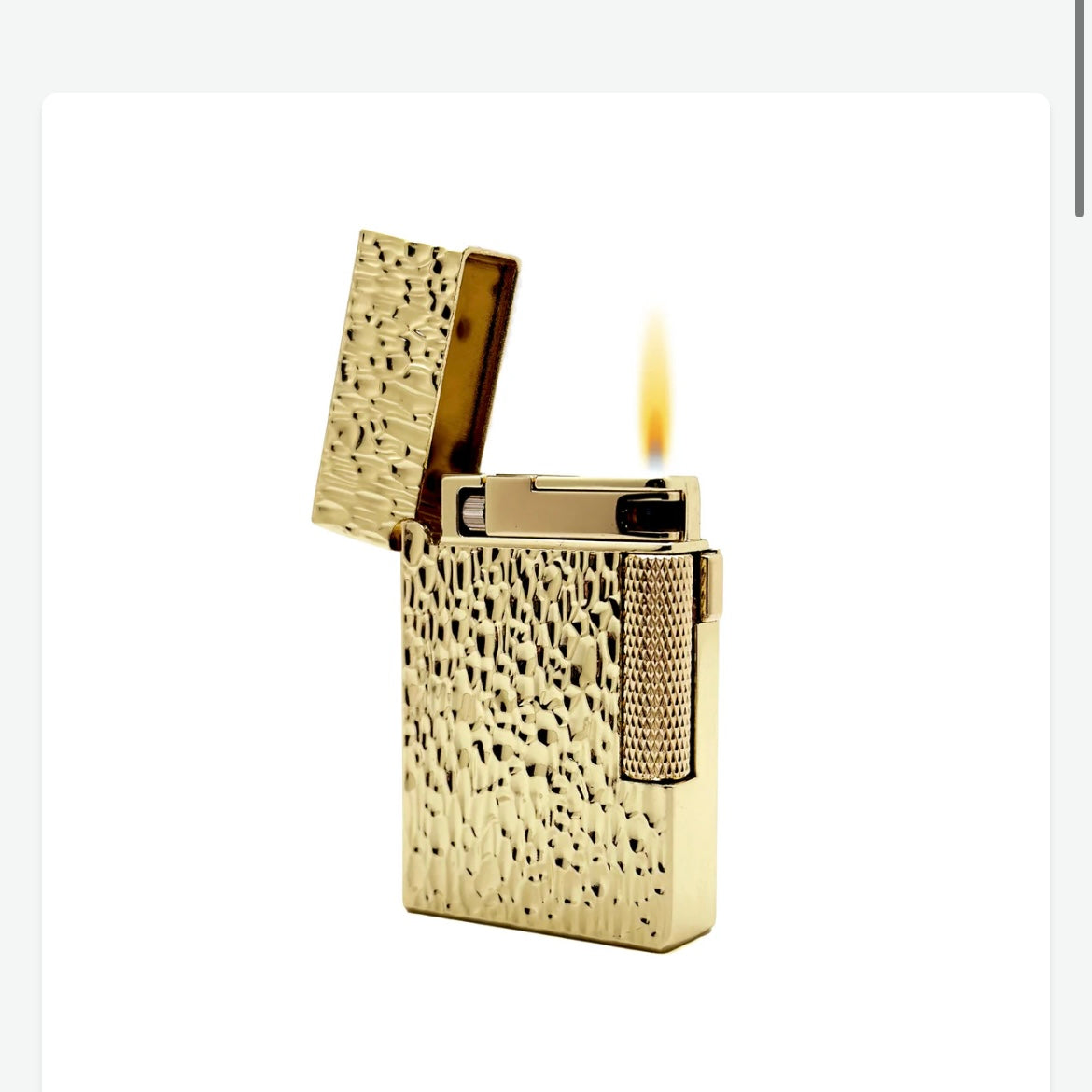 Visol - Hubbard Hammered Soft Flame/Torch Flint Lighter