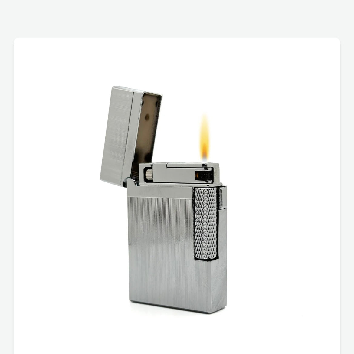 Visol - Hubbard Brushed Stripes Soft Flame/Torch Flint Lighter