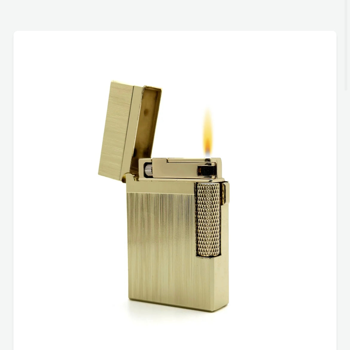 Visol - Hubbard Brushed Stripes Soft Flame/Torch Flint Lighter