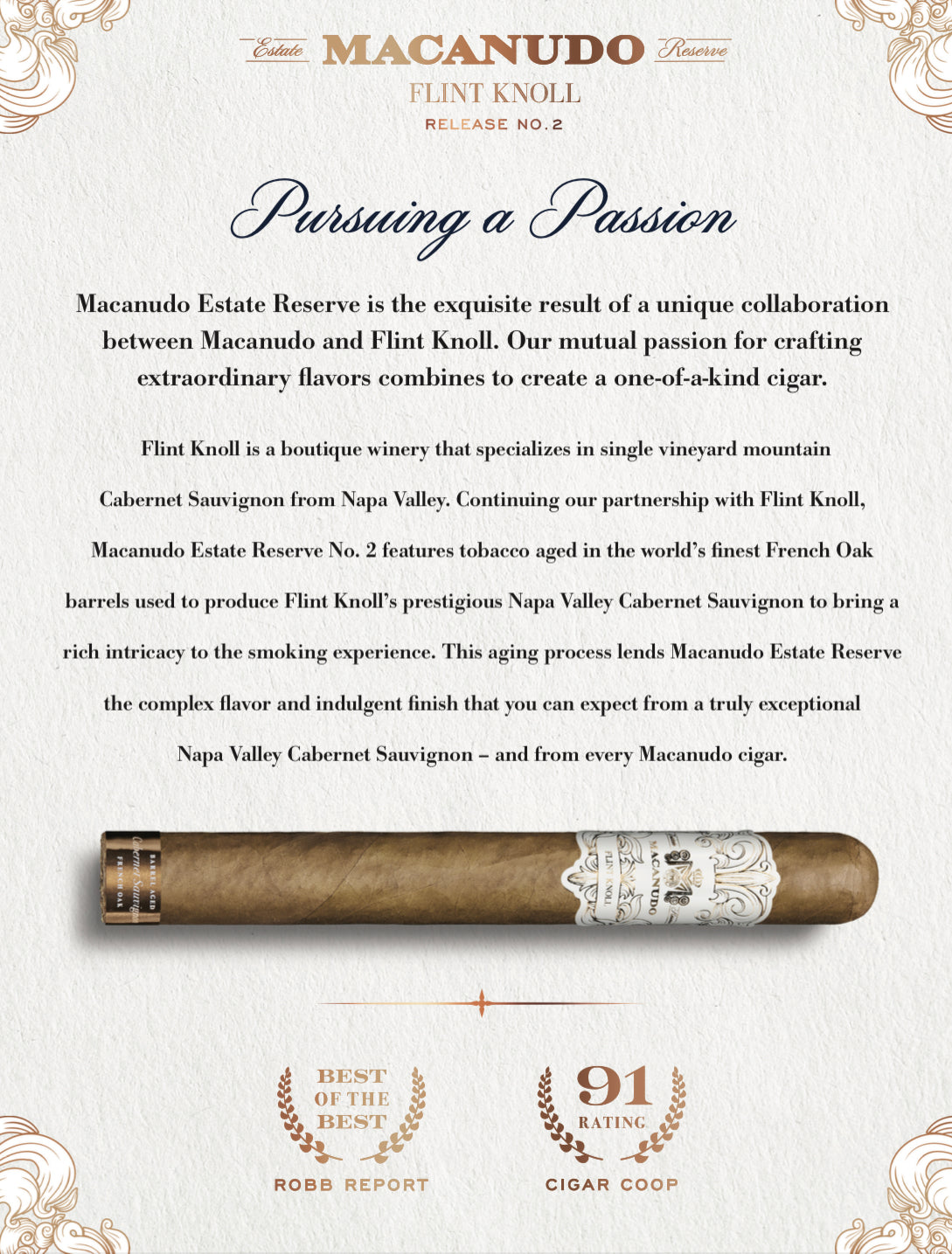 Macanudo Estate Reserve - Flint Knoll Release No. 2 Toro *5 Pack* cigars supplied by Sir Louis Cigars
